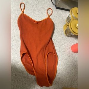 Vintage waffle knit swimsuit